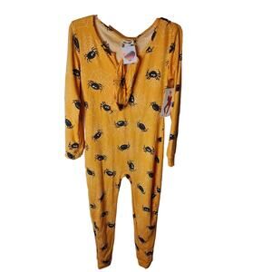 ShoSho One Piece Jumpsuit Outfit, Halloween Spiders, NWT, Medium